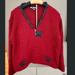 ANI Bari Cotton Zip Cardigan